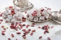 Haluk Aydın Nuts Double Roasted Pistachio Turkish Delight with Powdered Sugar 700g