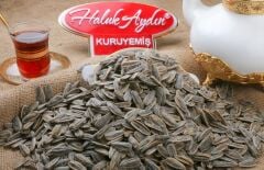 Haluk Aydın Kuruyemiş Kavrulmuş Yerli Tuzlu Siyah Ay Çekirdeği 1 KG