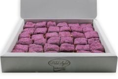 Haluk Aydın Kuruyemiş Baklava Çikolatalı Fındıklı Mor Velvet Kaplı 735 Gr